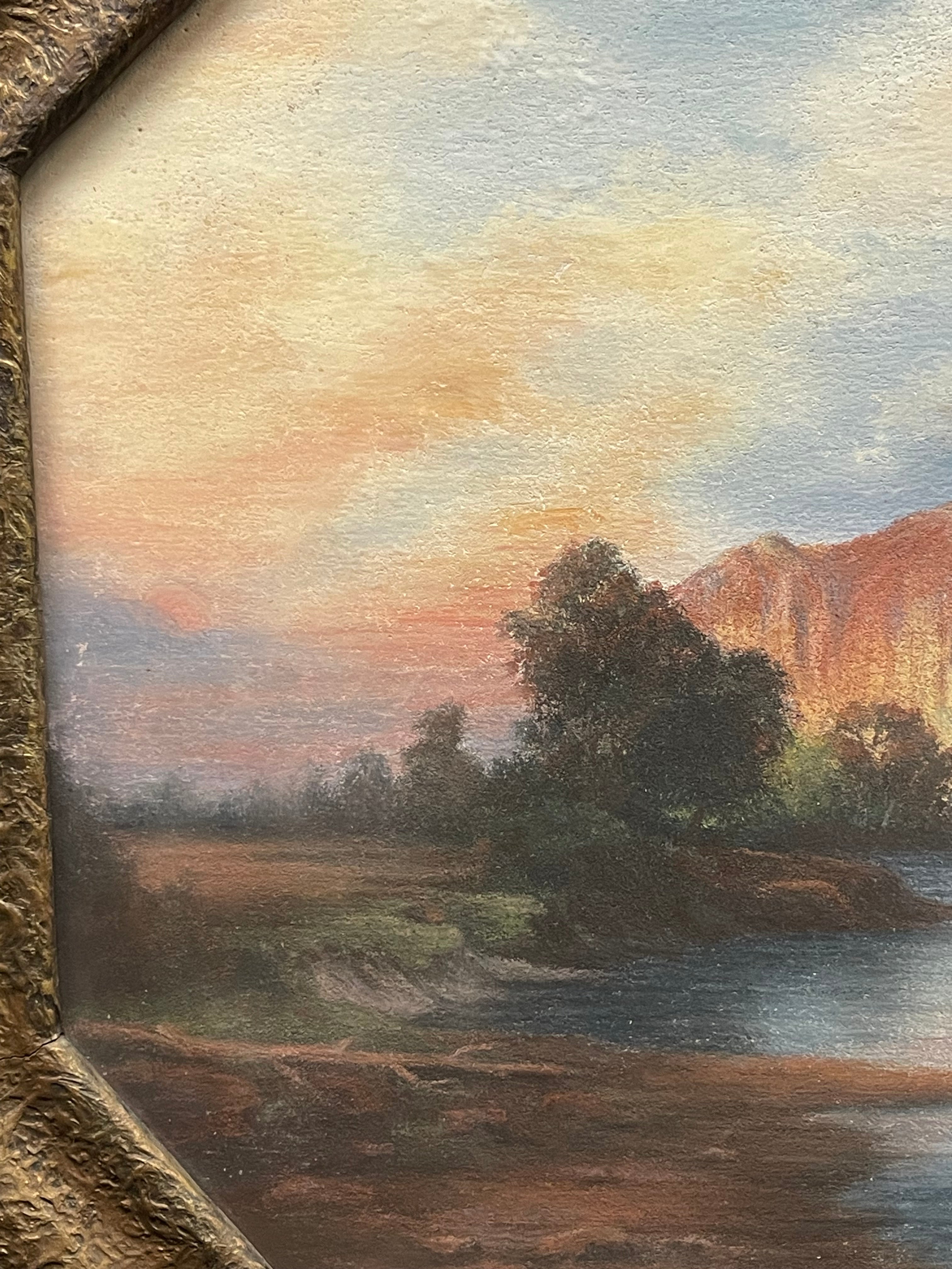 A Pastel on Board Landscape Painting, (American 20th Century)
