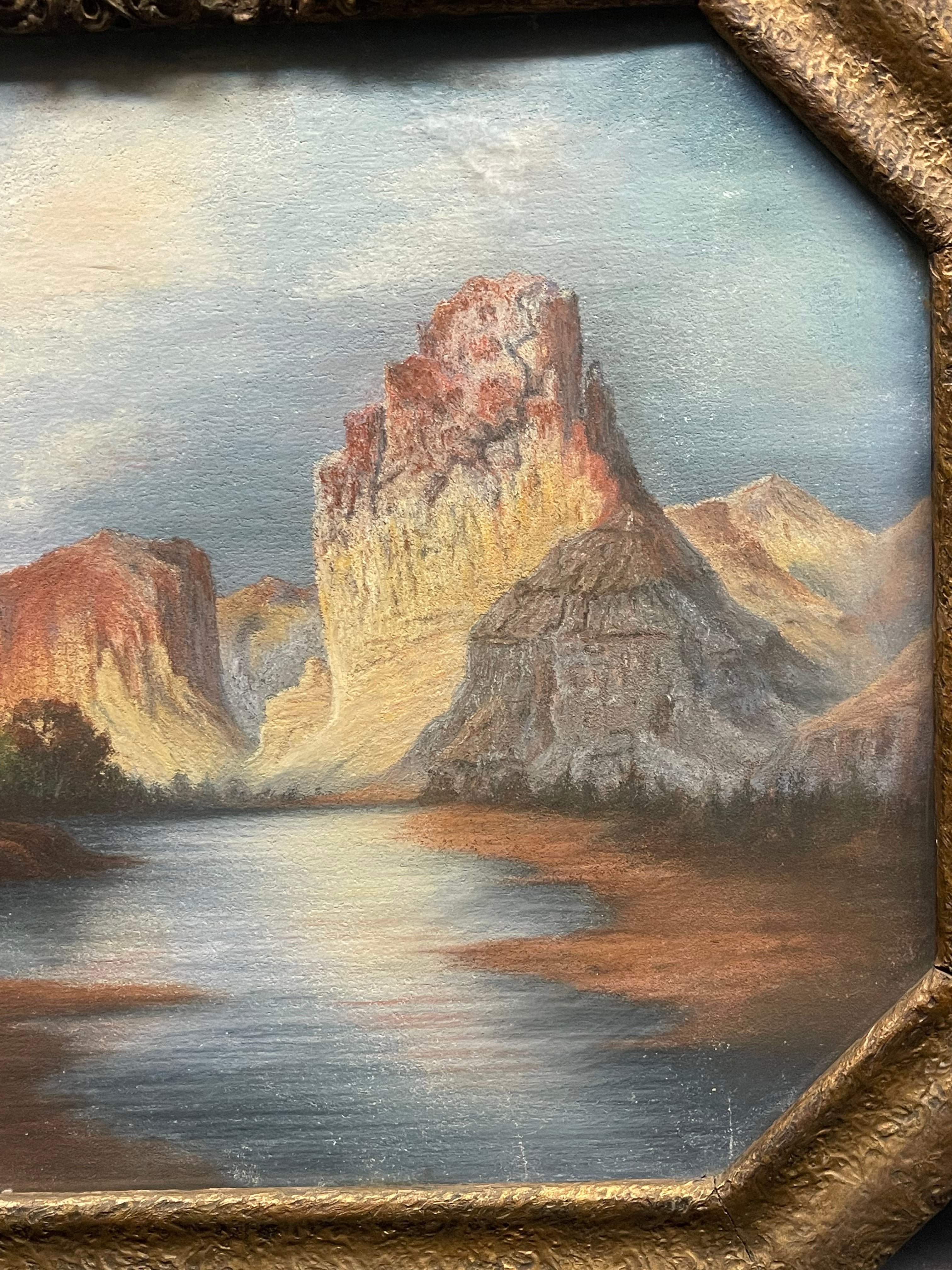 A Pastel on Board Landscape Painting, (American 20th Century)