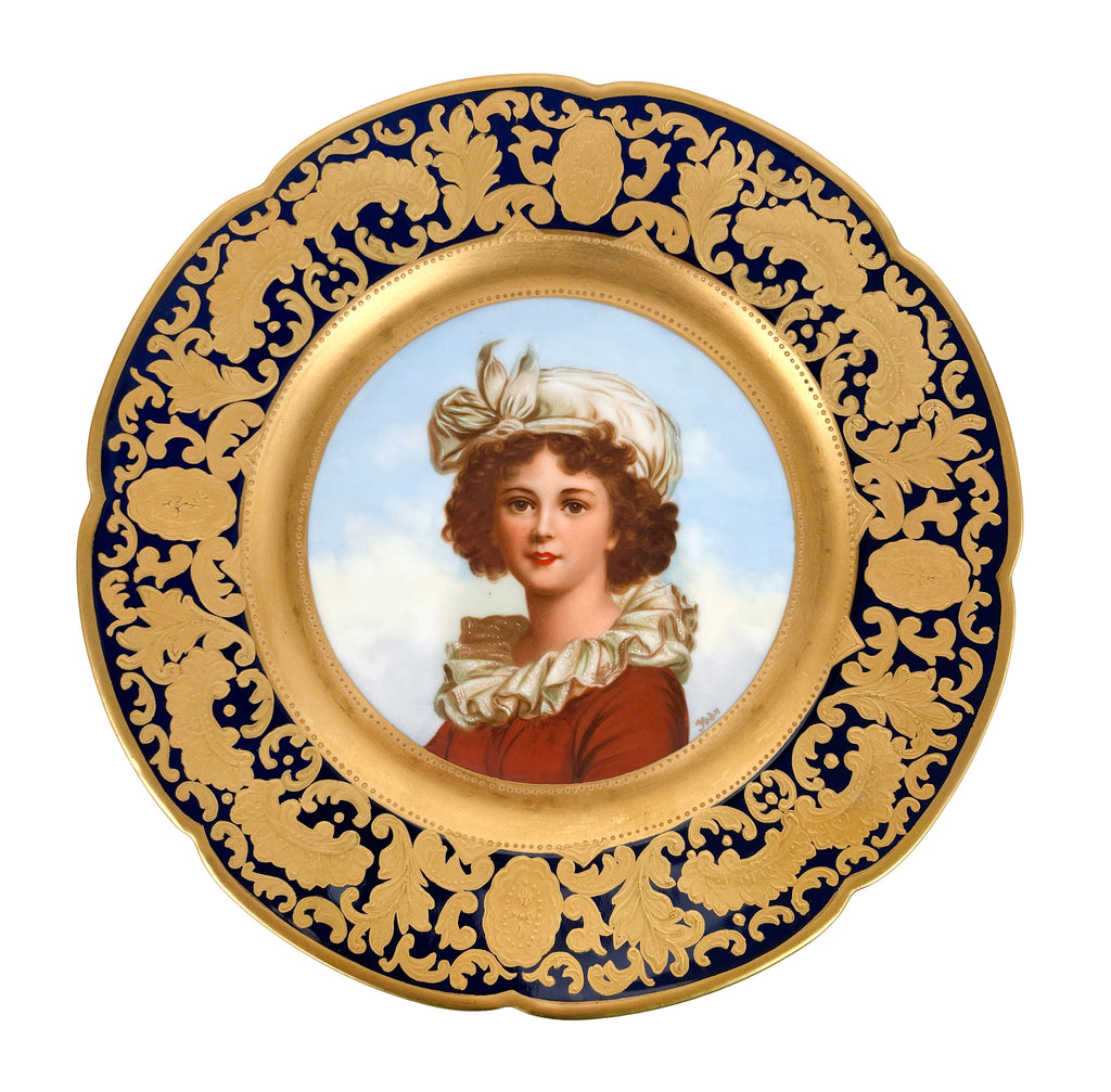 Set Of 6 Limoges Porcelain Cabinet Plates, France, Circa 1900
