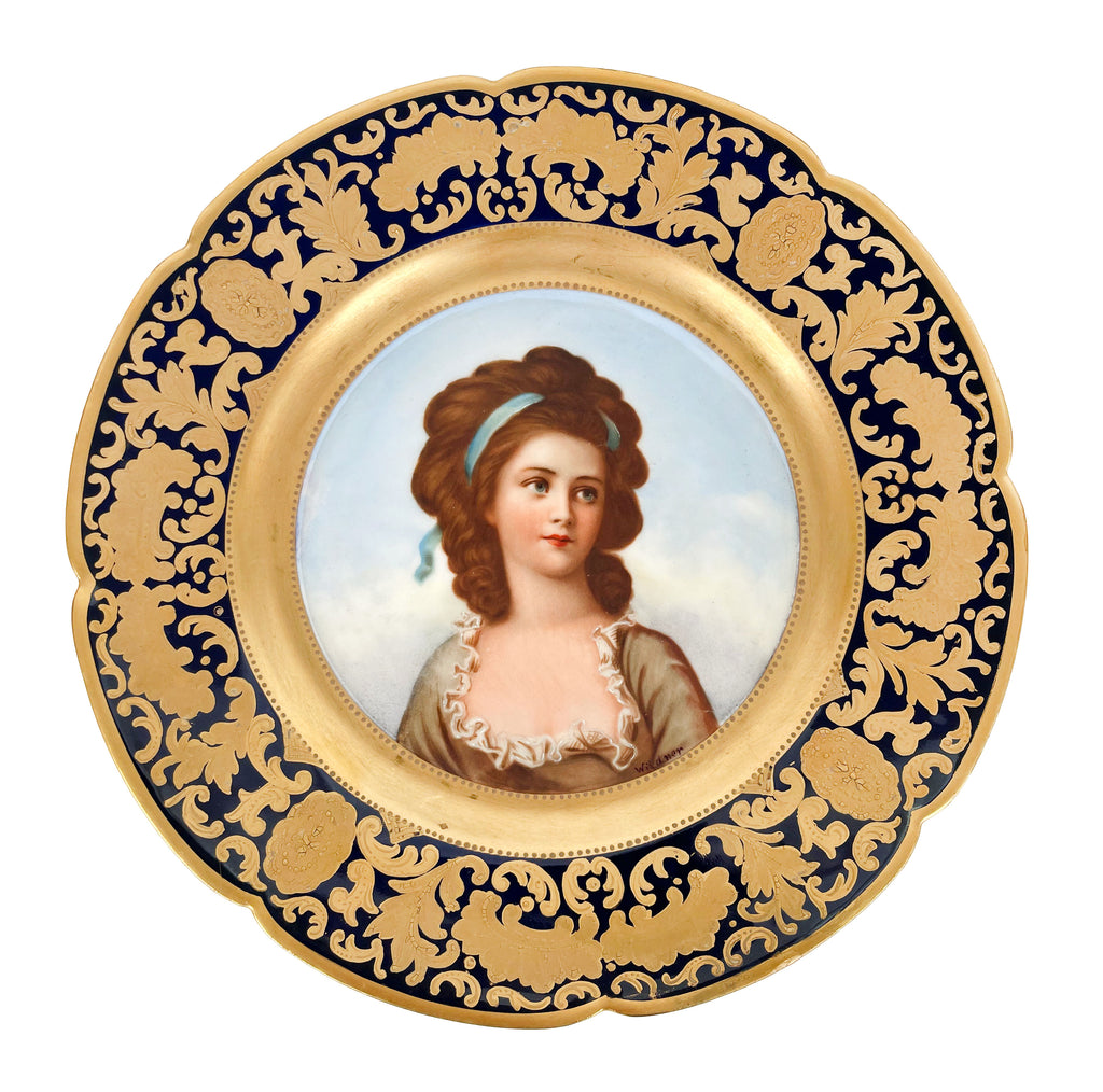 Set Of 6 Limoges Porcelain Cabinet Plates, France, Circa 1900