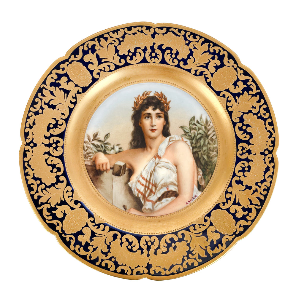 Set Of 6 Limoges Porcelain Cabinet Plates, France, Circa 1900
