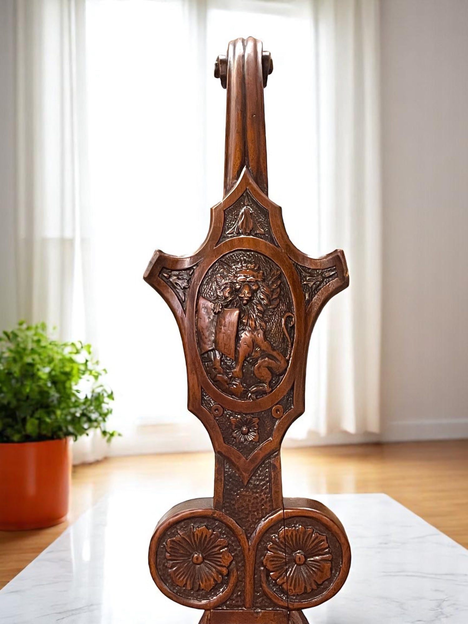 A 18th Century Italian Venetian Carved Walnut Gondola Chair