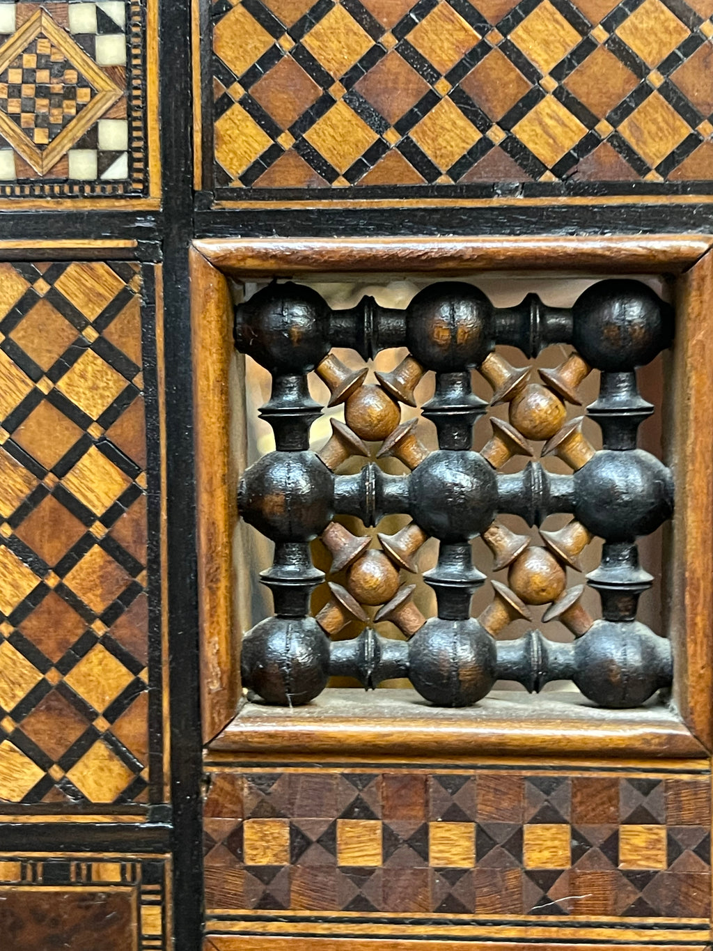 A 19th Century Mother of Pearl Carved Inlaid Fine Syrian Wooden Chair