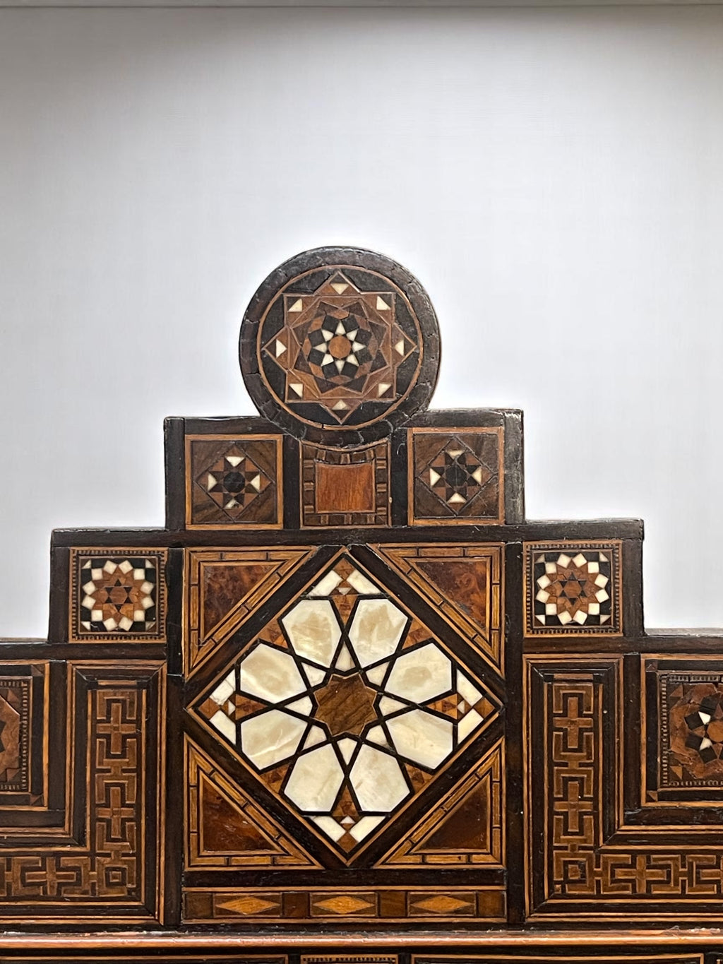 A 19th Century Mother of Pearl Carved Inlaid Fine Syrian Wooden Chair