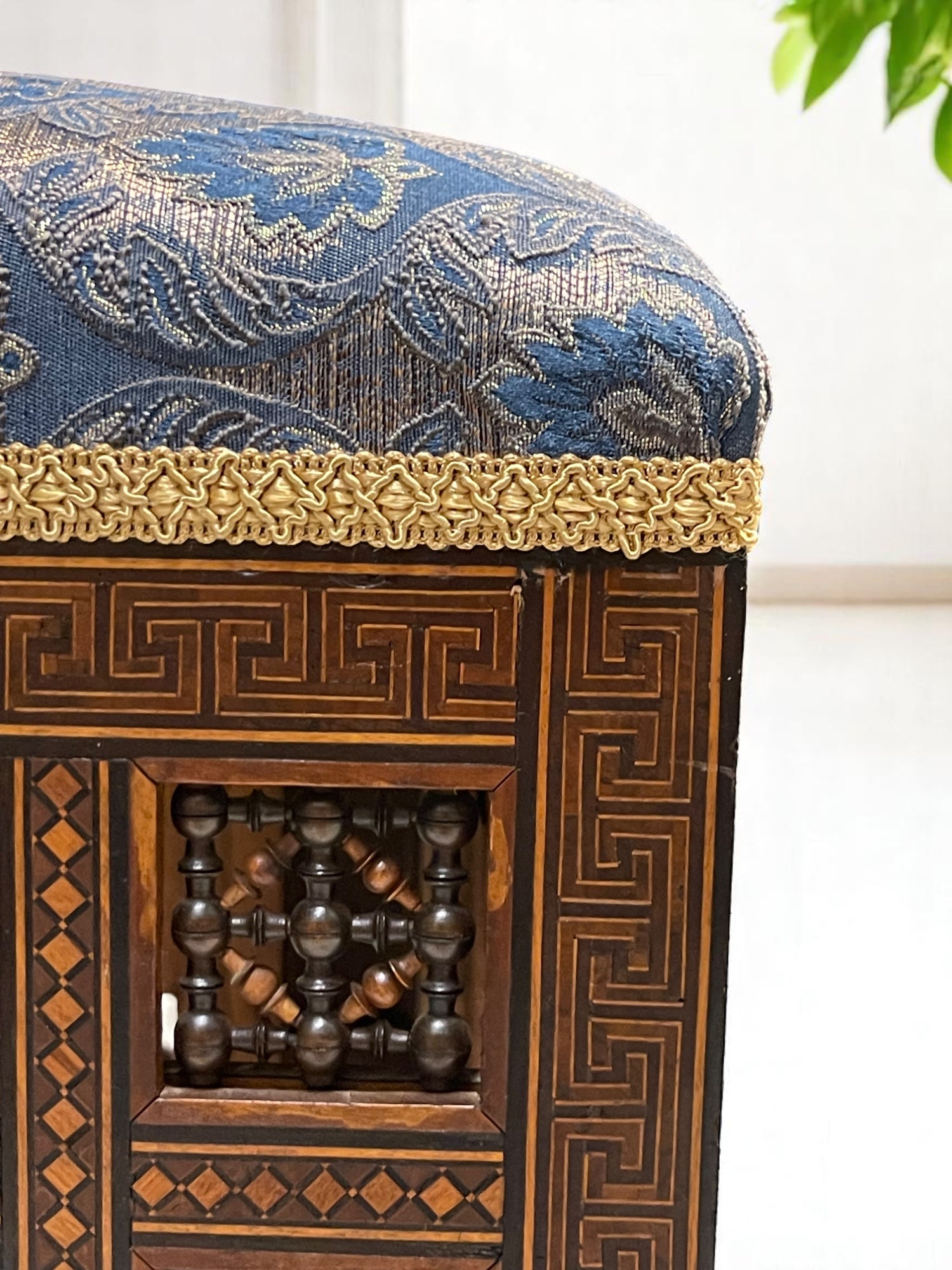A 19th Century Mother of Pearl Carved Inlaid Fine Syrian Wooden Chair