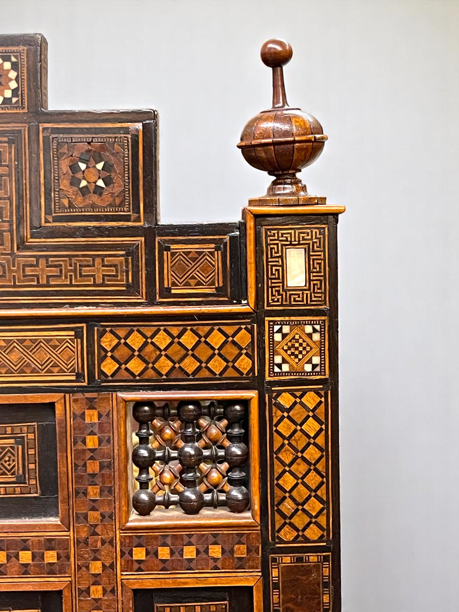 A 19th Century Mother of Pearl Carved Inlaid Fine Syrian Wooden Chair