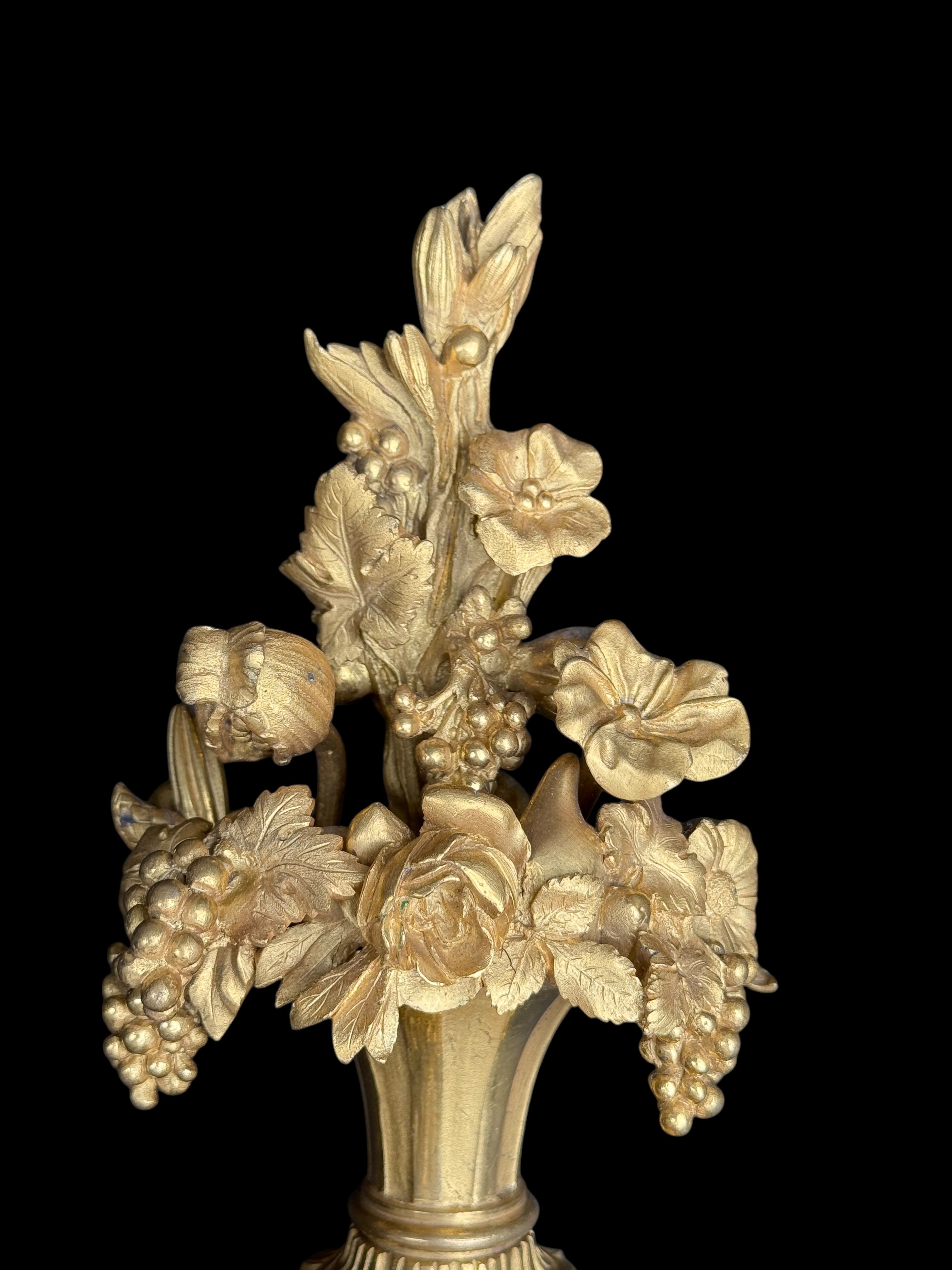 Pair Of Henry Dasson gilt Bronze Sconces