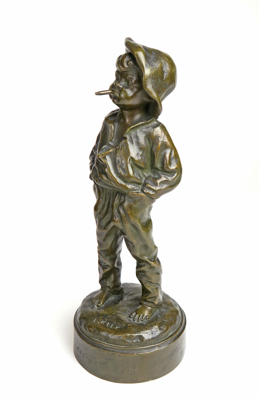 19th Century French Patinated Bronze Figural Sculpture by Louis Kley