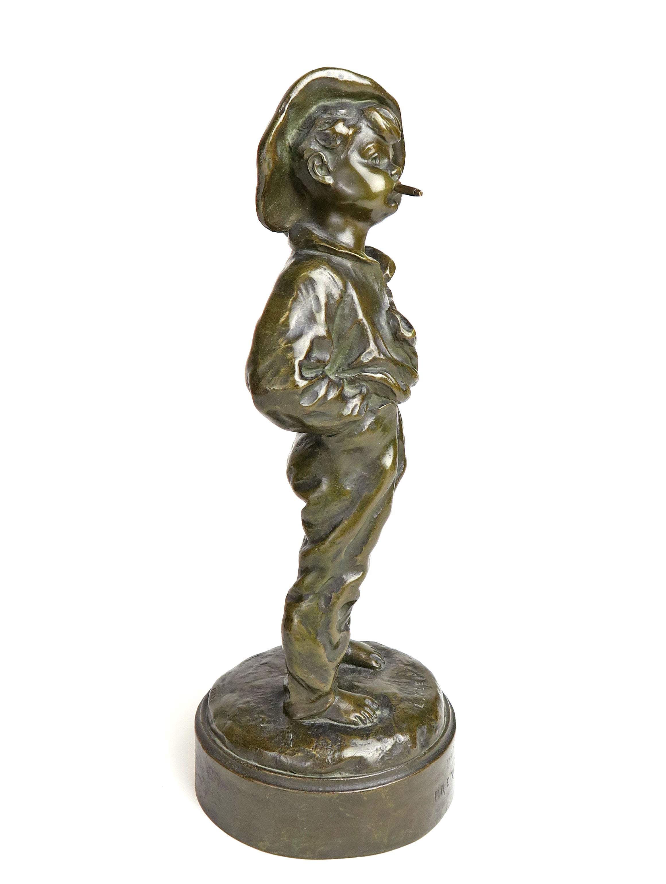 19th Century French Patinated Bronze Figural Sculpture by Louis Kley