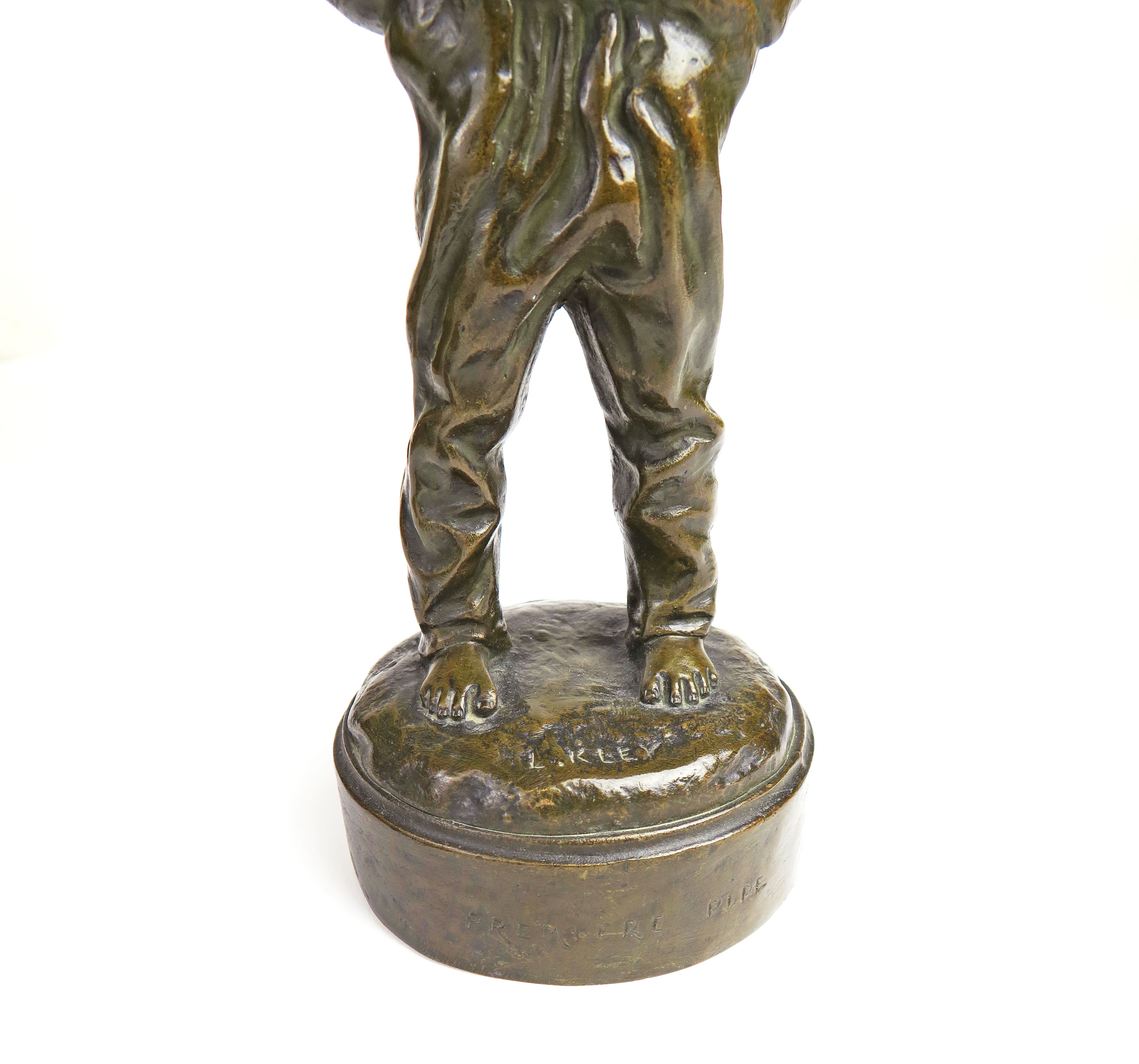 19th Century French Patinated Bronze Figural Sculpture by Louis Kley