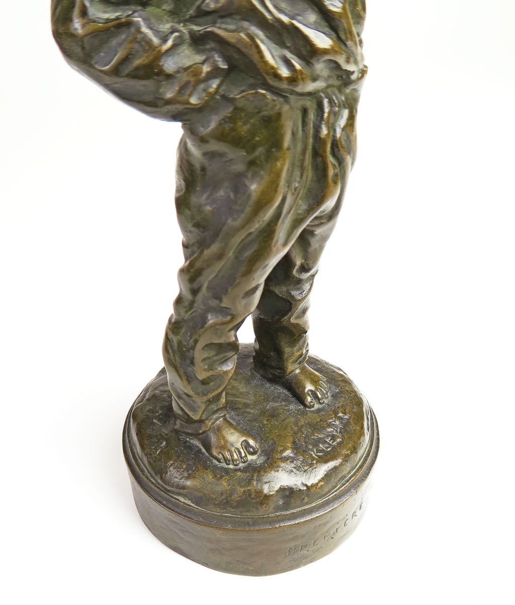19th Century French Patinated Bronze Figural Sculpture by Louis Kley