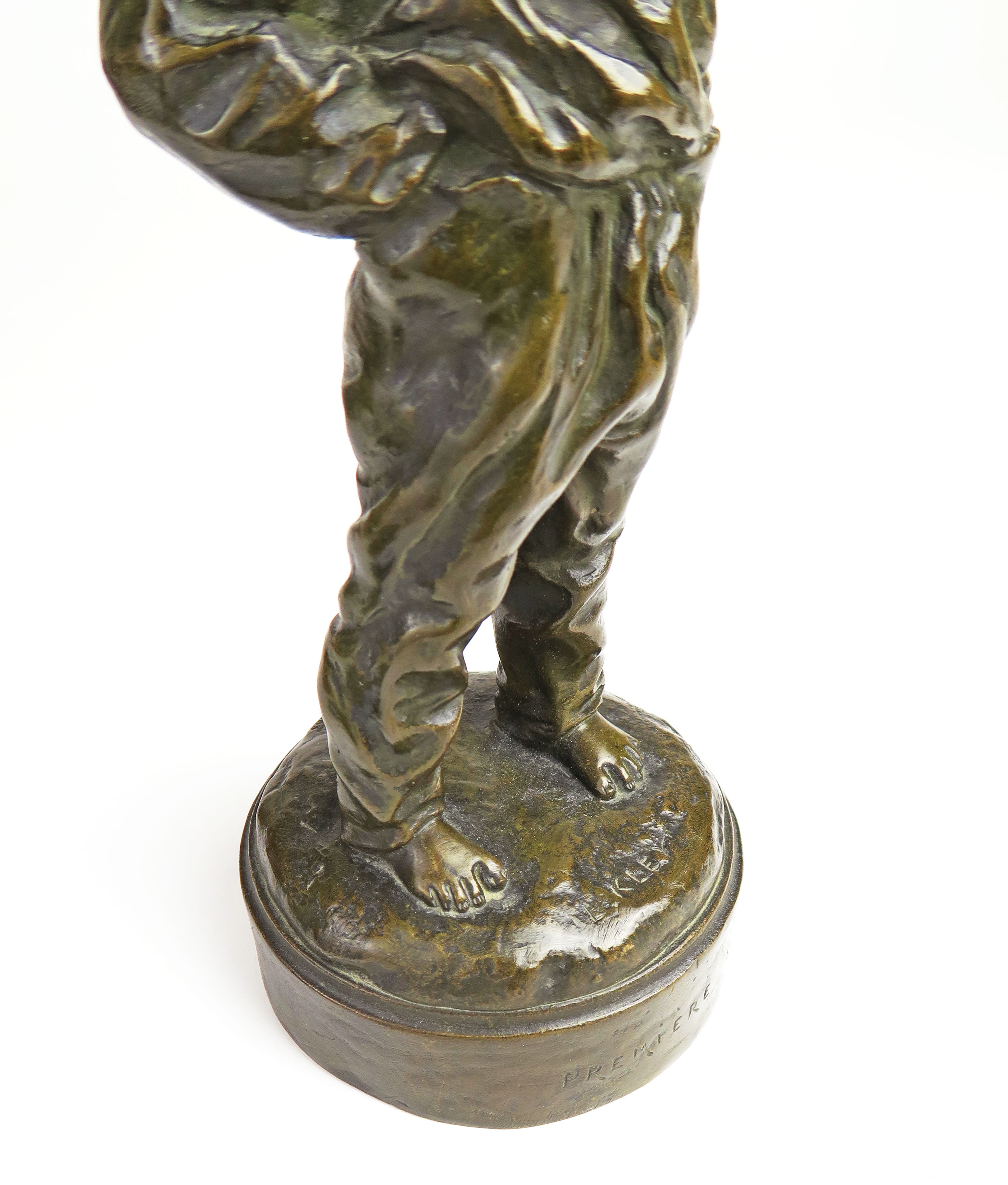 19th Century French Patinated Bronze Figural Sculpture by Louis Kley