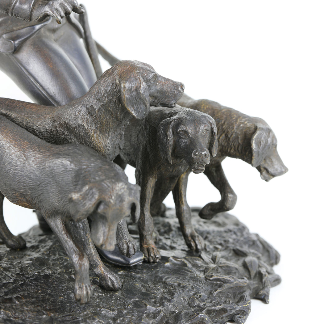 A Viennese Patinated Bronze Sculpture by Franz Bergmann