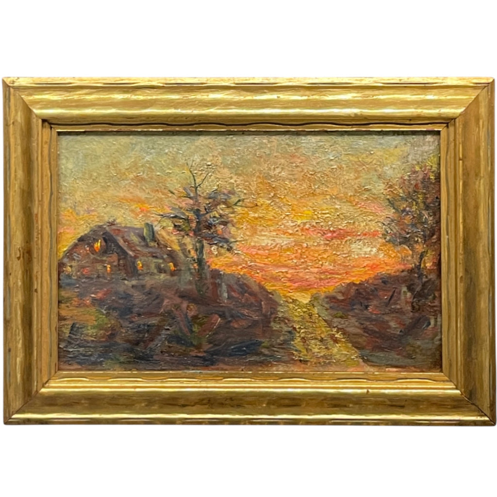 An Impressionist Oil on Board Landscape Painting, France Circa 1990s