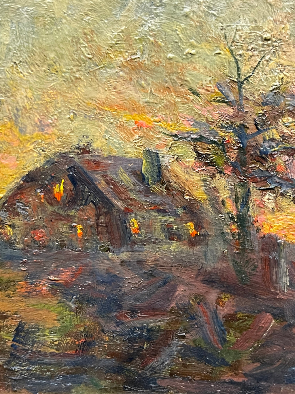 An Impressionist Oil on Board Landscape Painting, France Circa 1990s