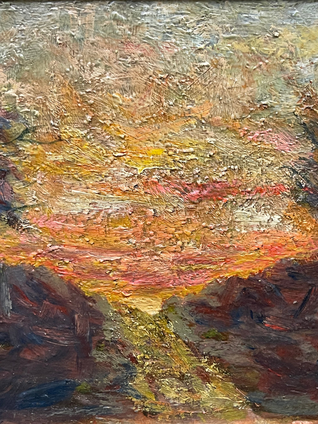 An Impressionist Oil on Board Landscape Painting, France Circa 1990s