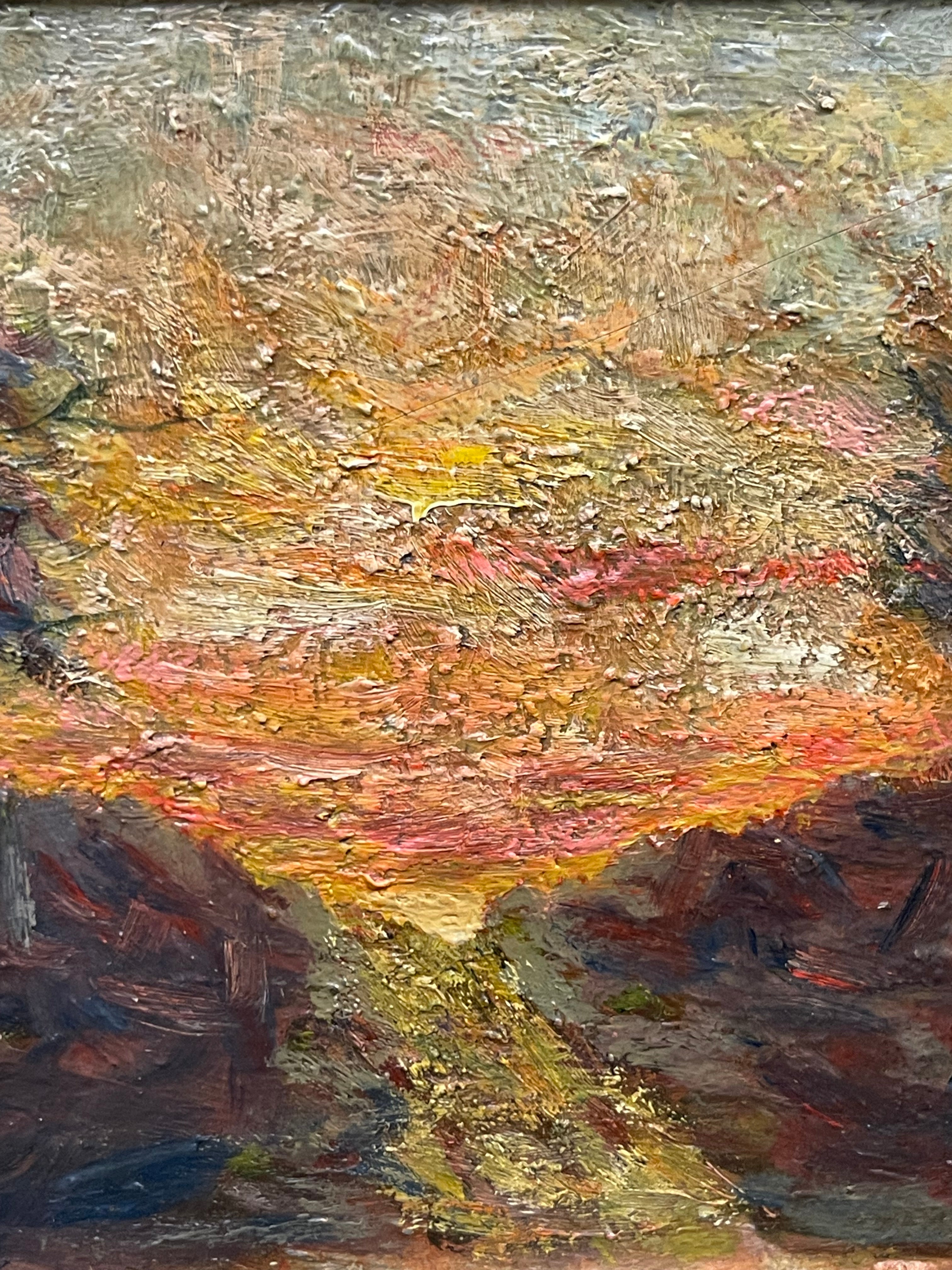 An Impressionist Oil on Board Landscape Painting, France Circa 1990s