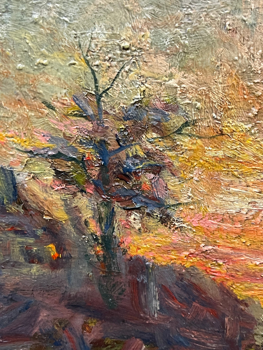 An Impressionist Oil on Board Landscape Painting, France Circa 1990s