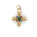 Girovi Ronco 18K Yellow Gold, Pearl, Ruby, Agate, Jade & Sapphire Pendant