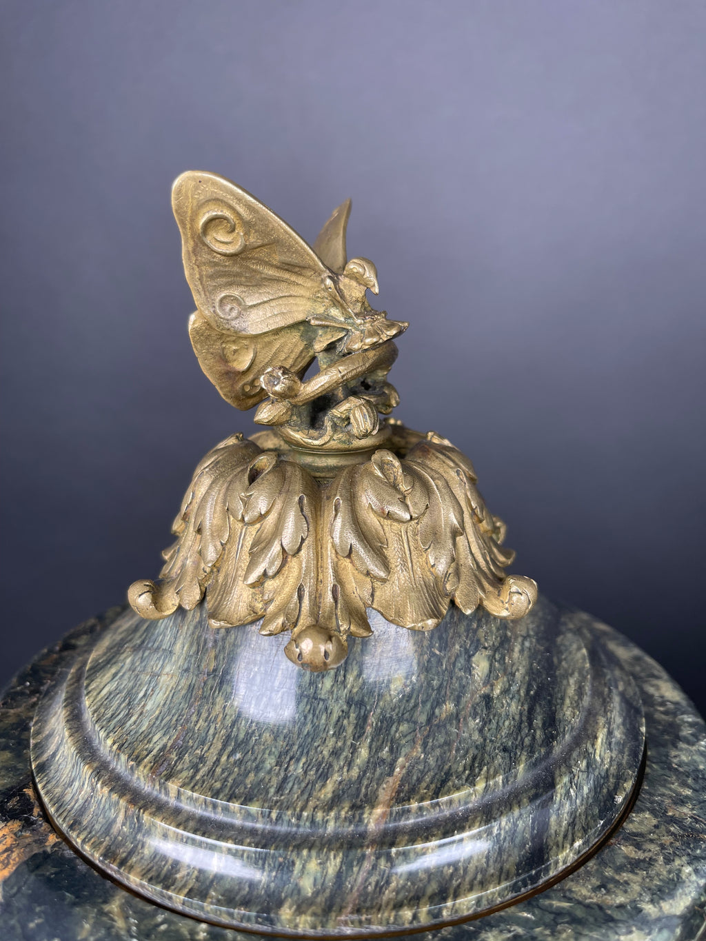 19th century French Ormolu Mounted Obsidian Urns