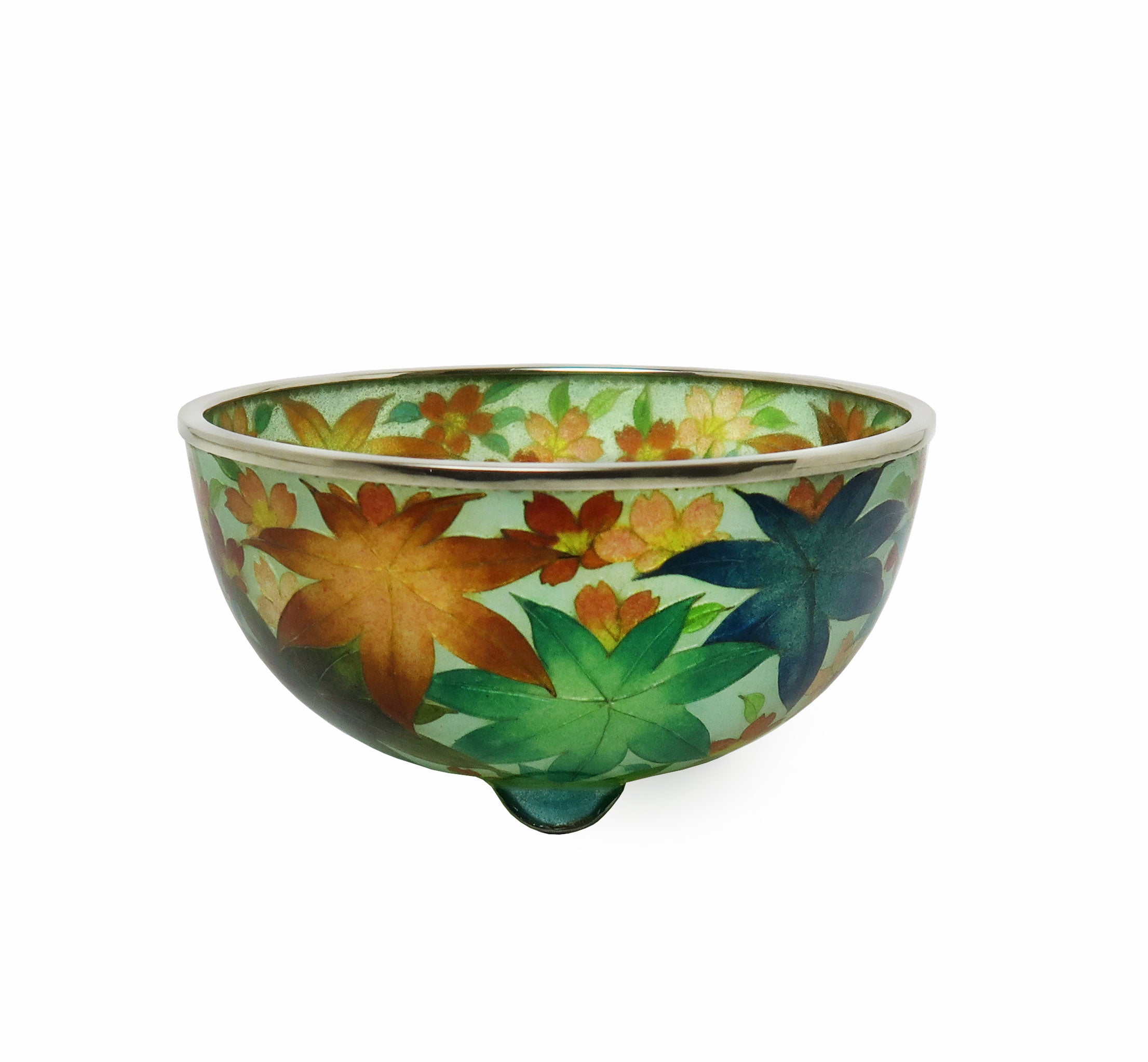 Authentic 19th C. Meiji Period Japanese Plique-A-Jour Enamel Bowl