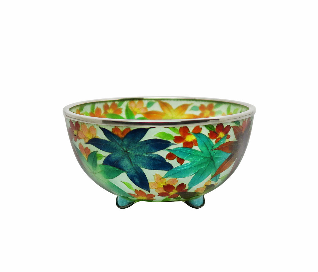 Authentic 19th C. Meiji Period Japanese Plique-A-Jour Enamel Bowl