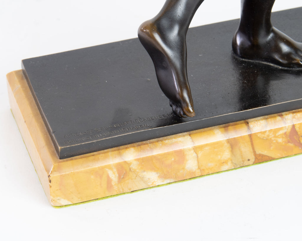 A 19th C. German Patinated Bronze Figural Sculpture