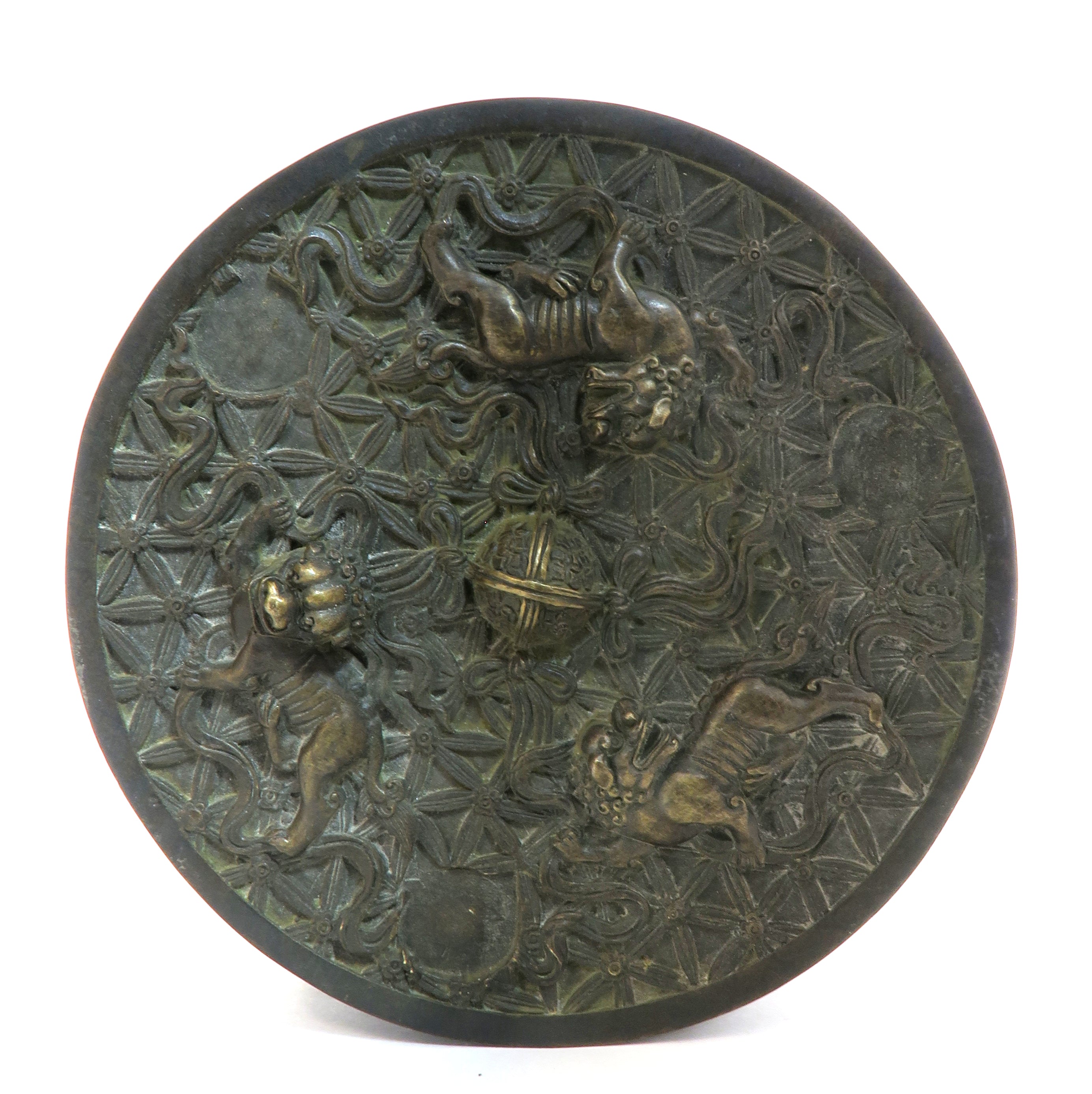 CHINESE BRONZE LIDDED CENSER, SIGNED