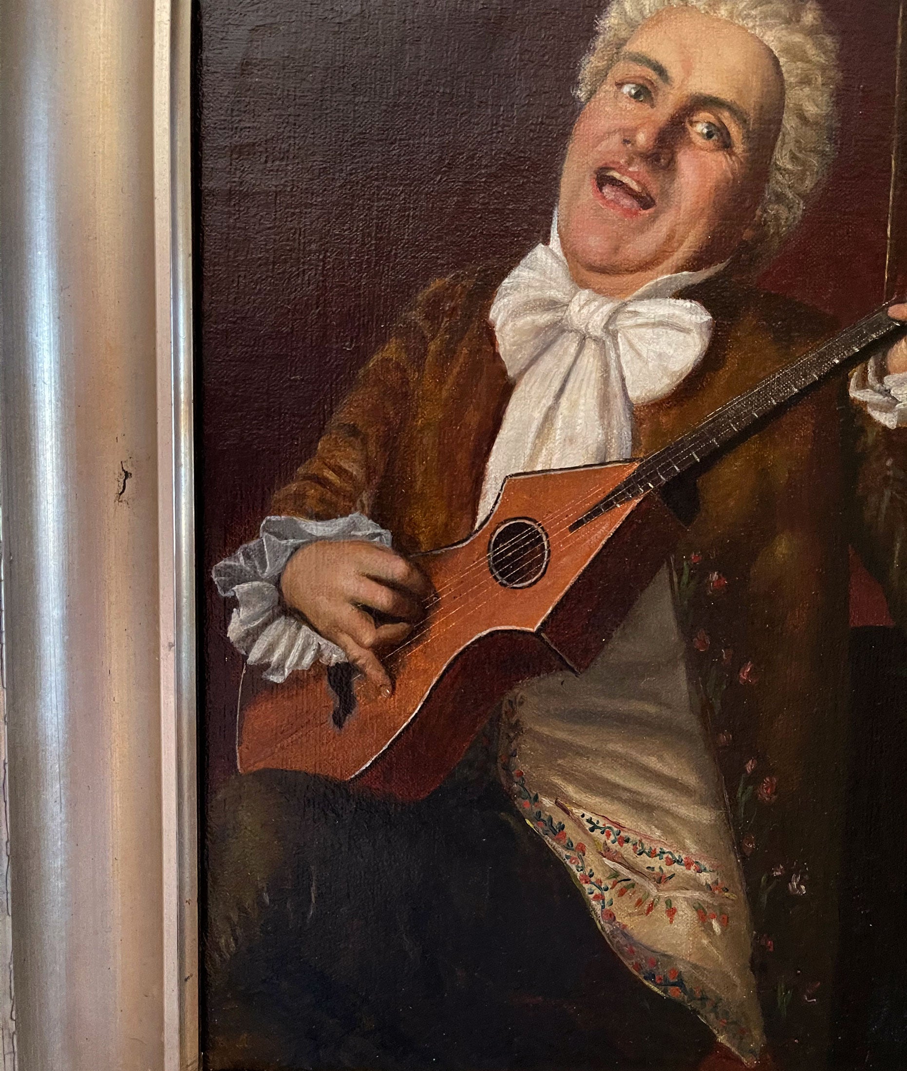 Claudio Rinaldi Italian (1852-1909) Oil on Canvas Framed Painting of a Musician