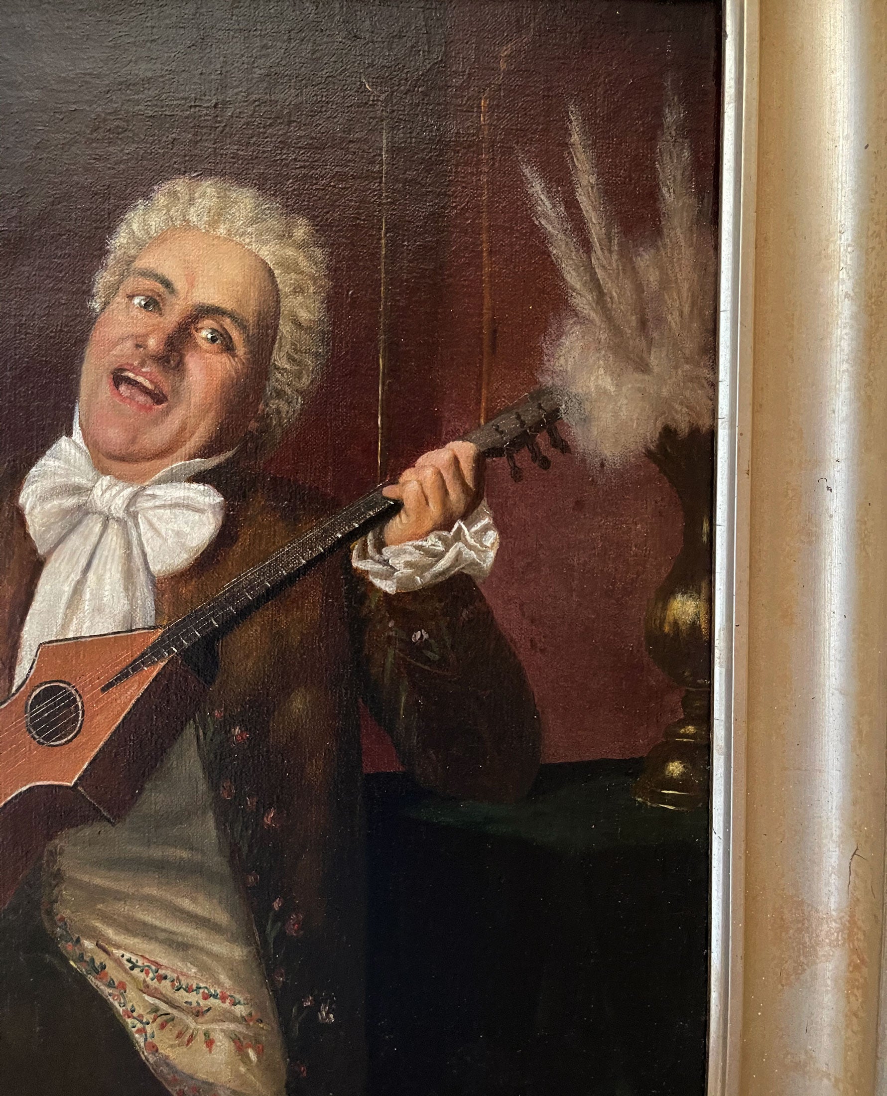 Claudio Rinaldi Italian (1852-1909) Oil on Canvas Framed Painting of a Musician