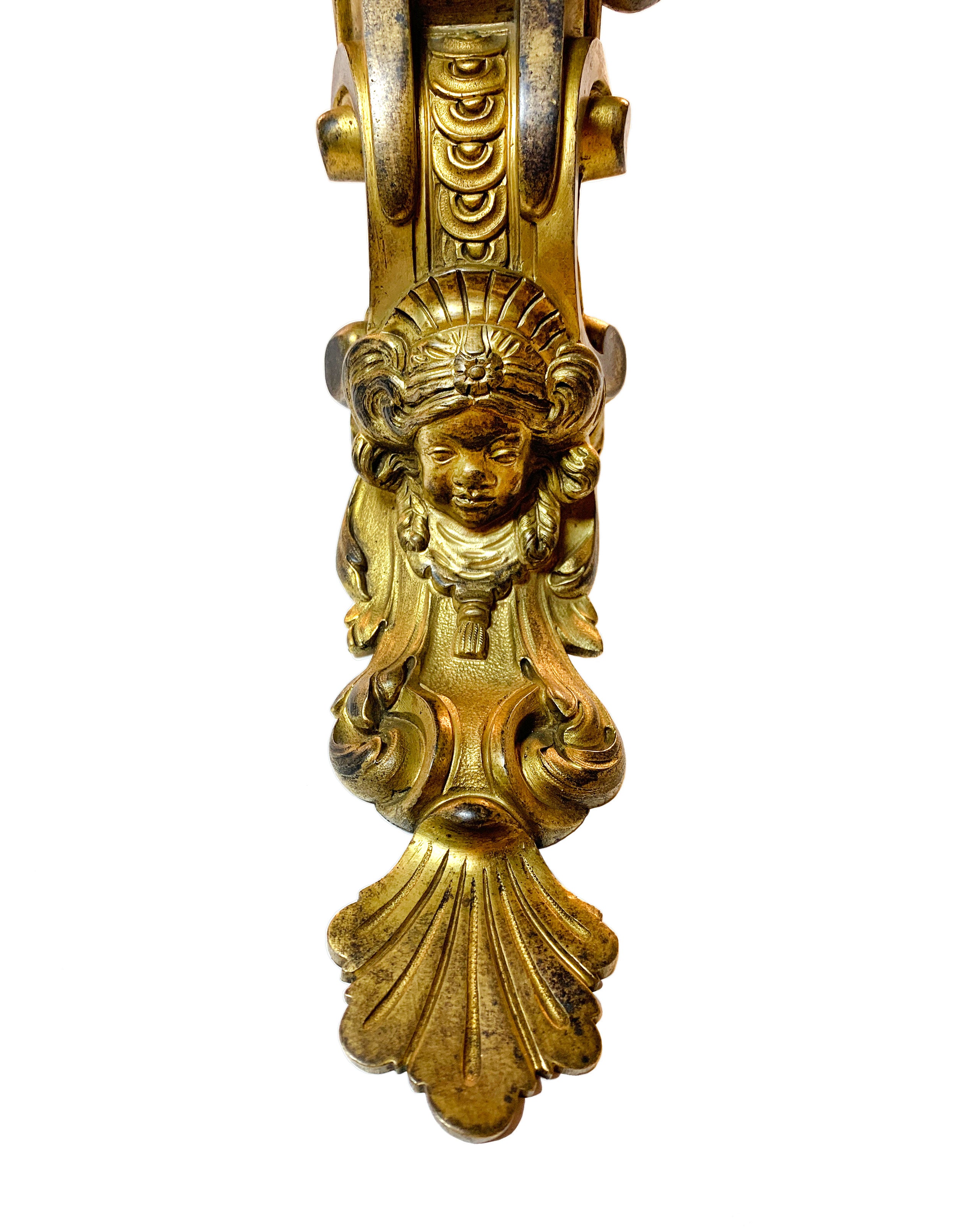 A PAIR OF LOUIS XV STYLE BRONZE TWO-BRANCH WALL-LIGHTS