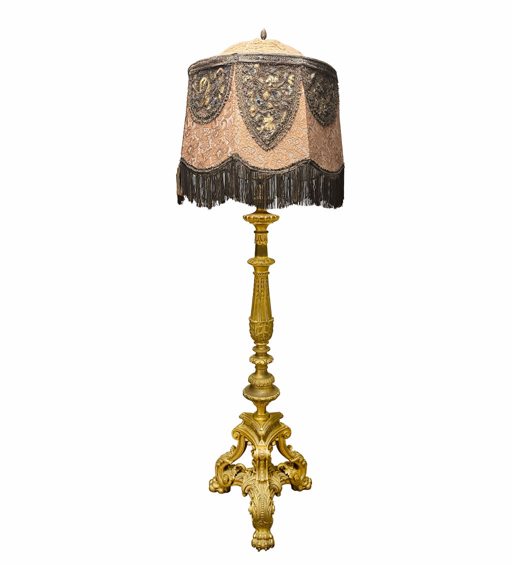 A Maison Millet (1853-1902) Ormolu Bronze Floor Lamp