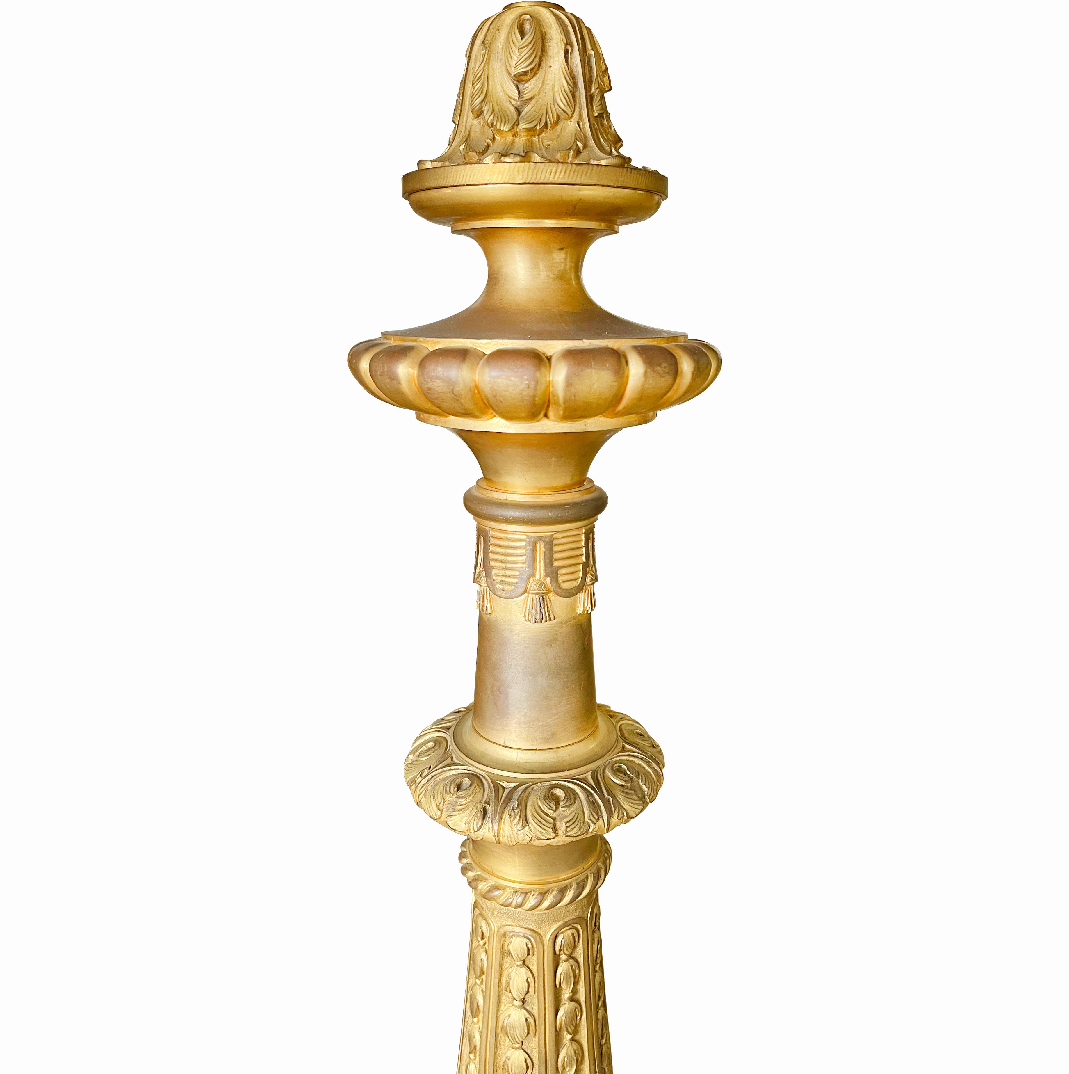 A Maison Millet (1853-1902) Ormolu Bronze Floor Lamp