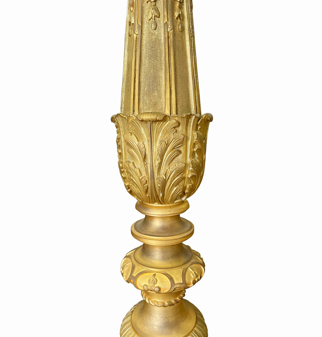 A Maison Millet (1853-1902) Ormolu Bronze Floor Lamp