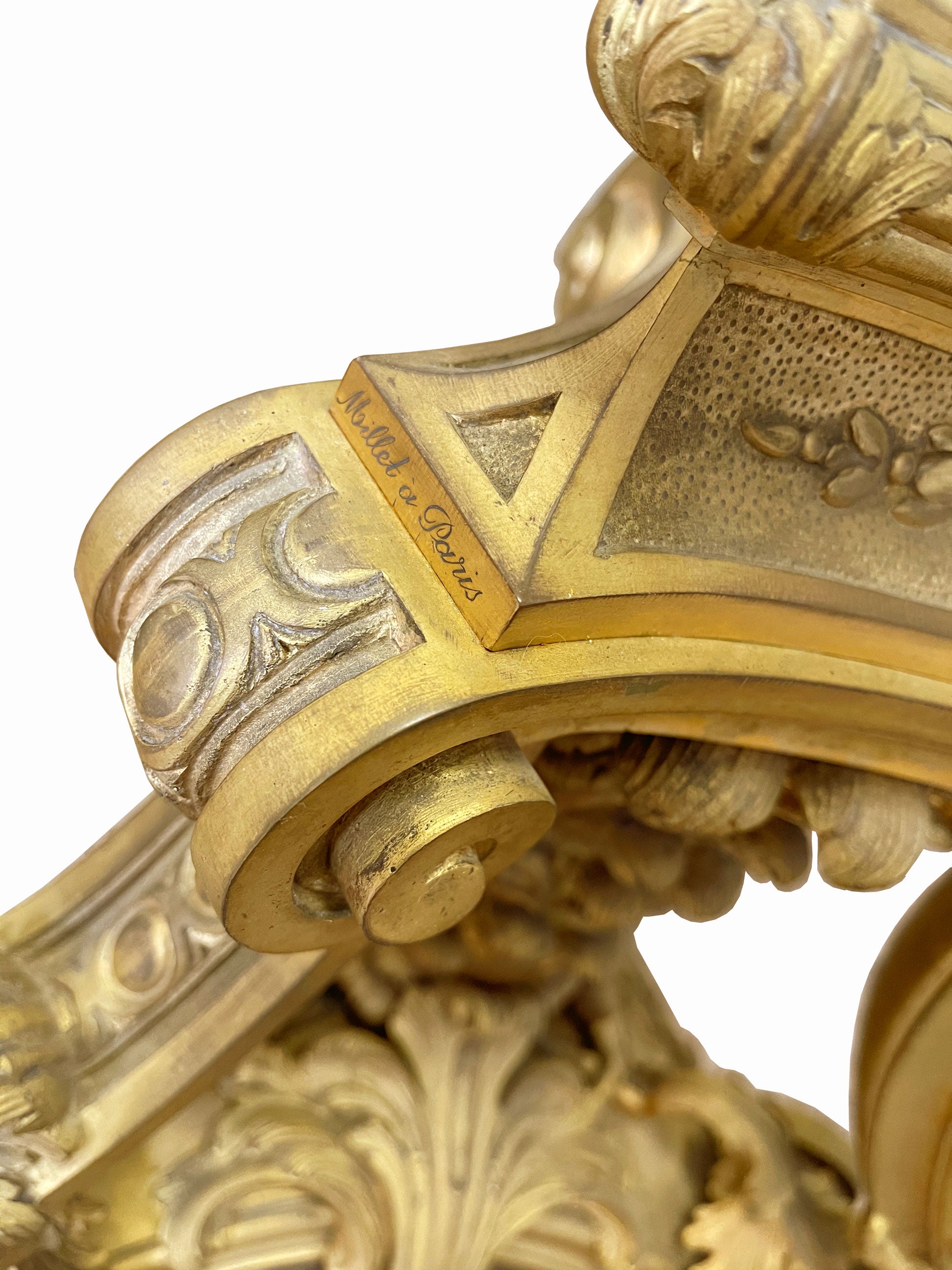 A Maison Millet (1853-1902) Ormolu Bronze Floor Lamp