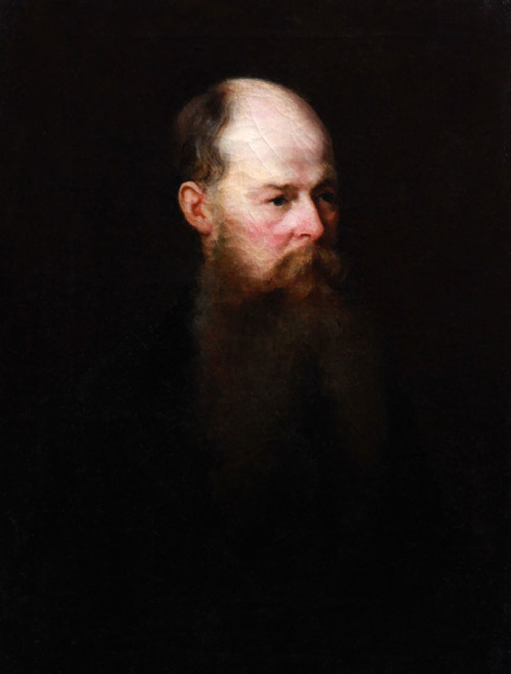 Russian School Portrait of Lev Tolstoy, Important 19th C Oil on Canvas