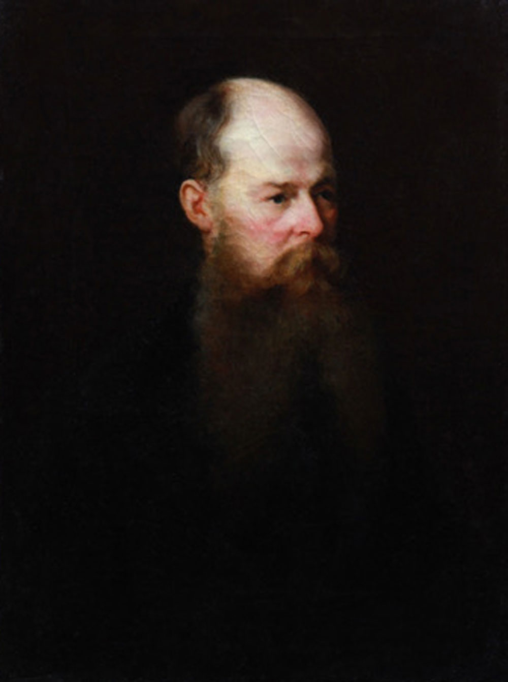 Russian School Portrait of Lev Tolstoy, Important 19th C Oil on Canvas