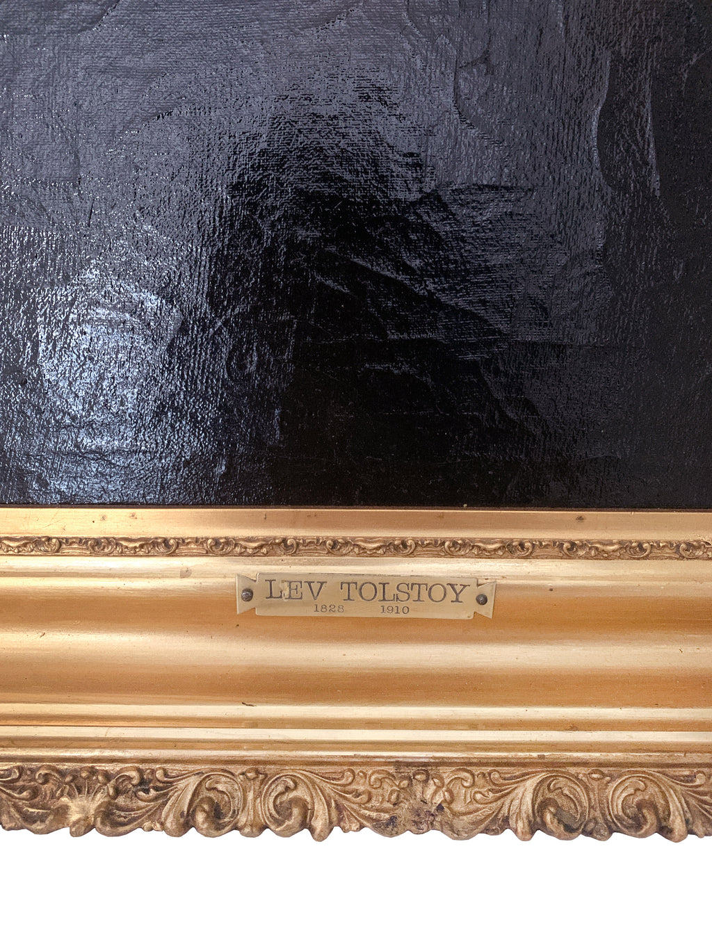 Russian School Portrait of Lev Tolstoy, Important 19th C Oil on Canvas