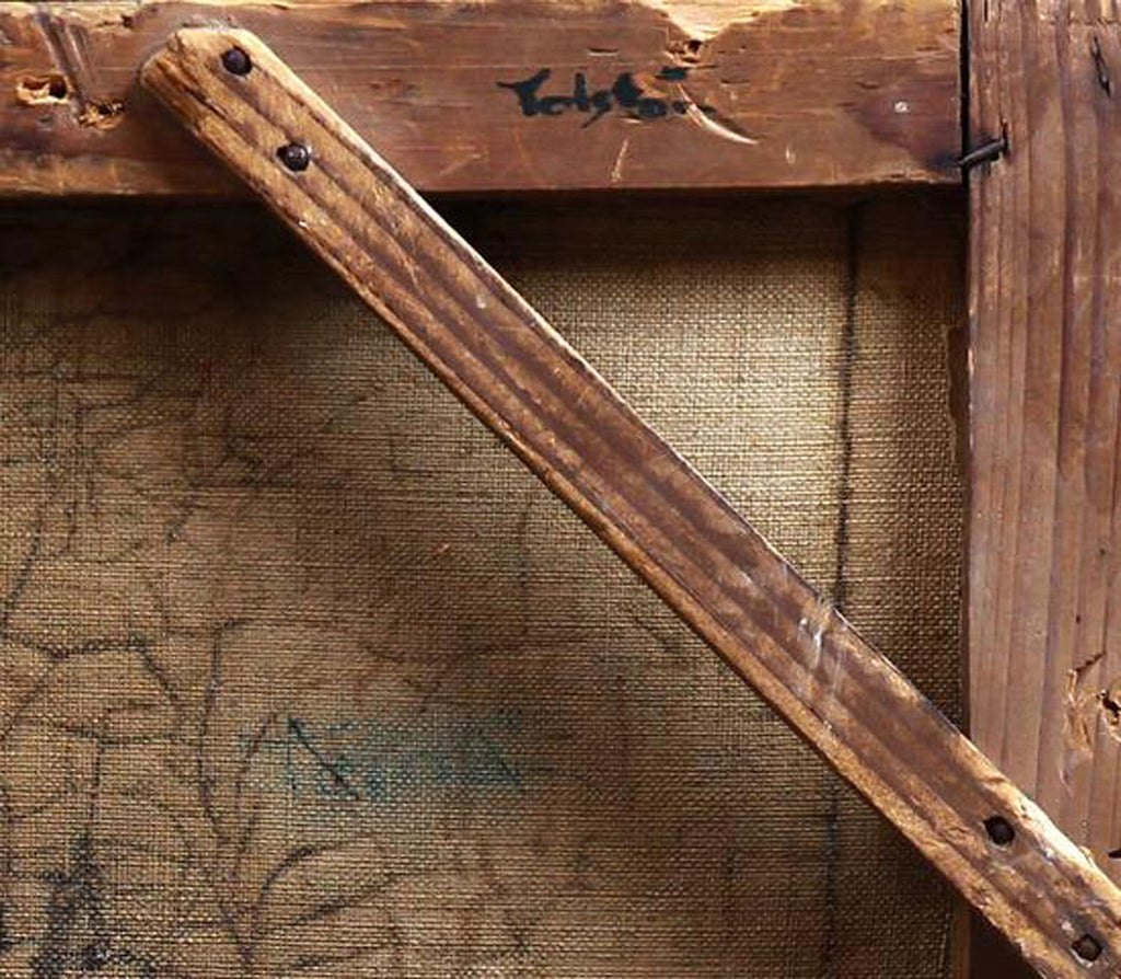 Russian School Portrait of Lev Tolstoy, Important 19th C Oil on Canvas