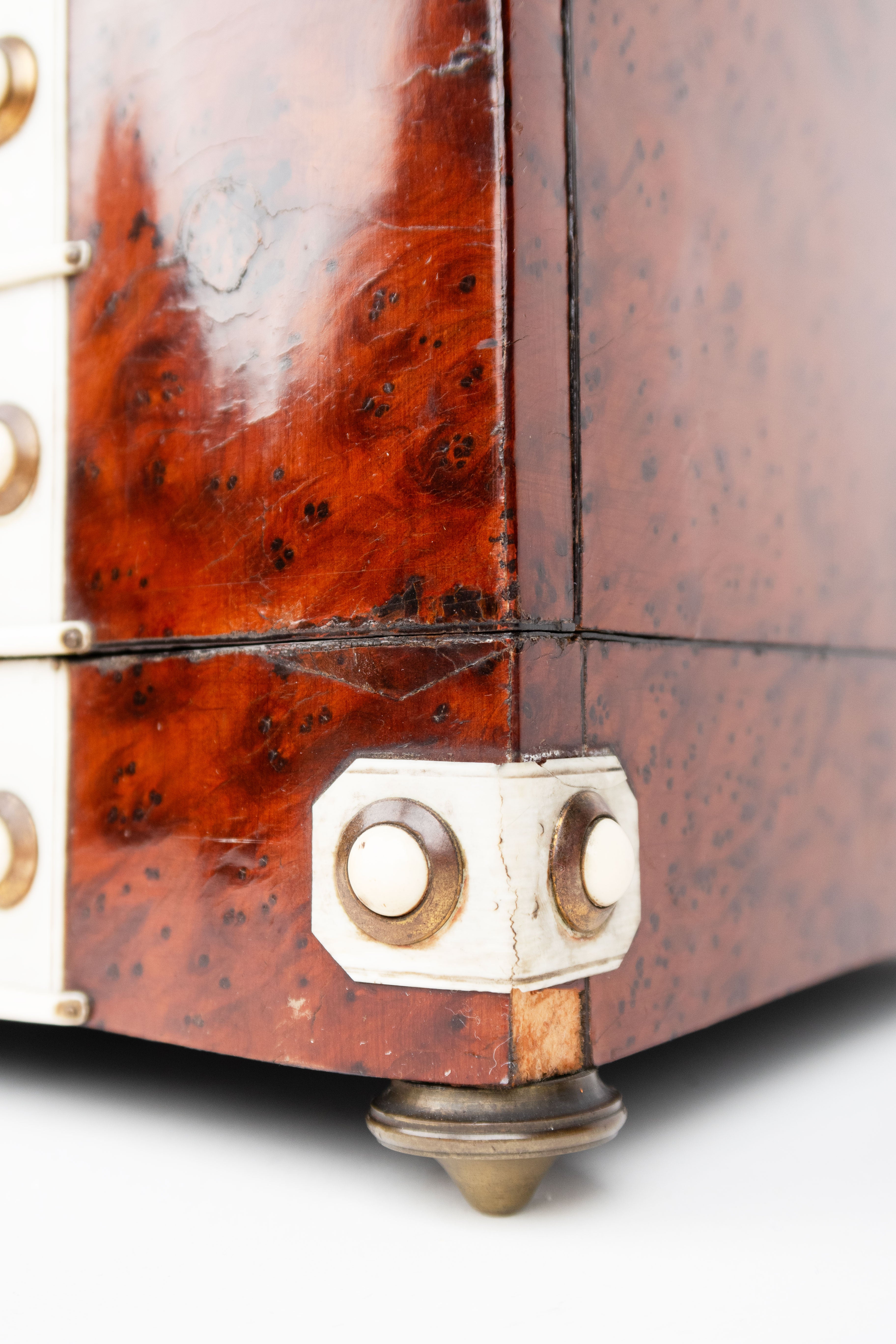 19th Century French Ormolu Mounted Burr Ash Tantalus