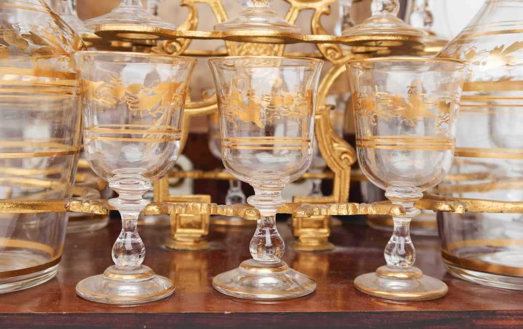 19th Century French Ormolu Mounted Burr Ash Tantalus