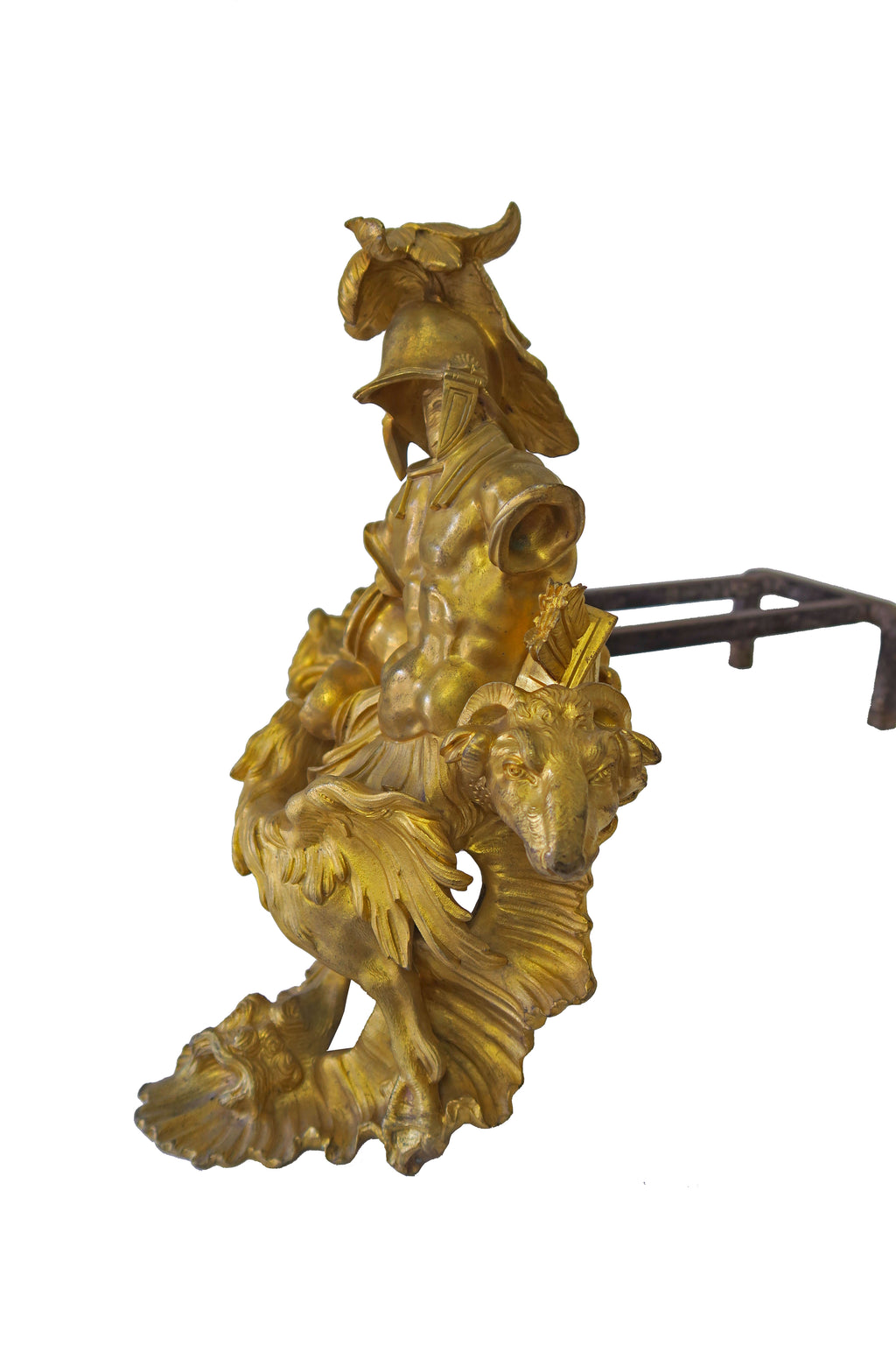 AN IMPORTANT PAIR OF FRENCH LOUIS XV ORMOLU CHENETS