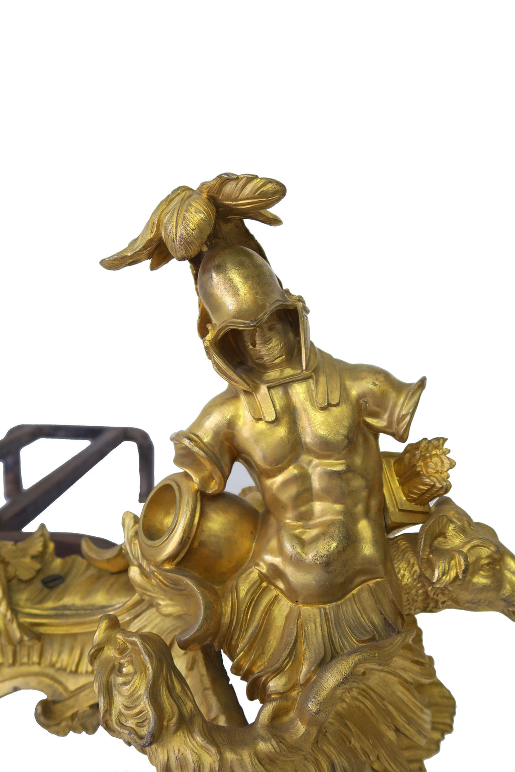 AN IMPORTANT PAIR OF FRENCH LOUIS XV ORMOLU CHENETS