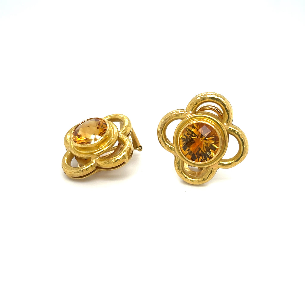 Elizabeth Locke18K Yellow Gold & Citrine Earrings