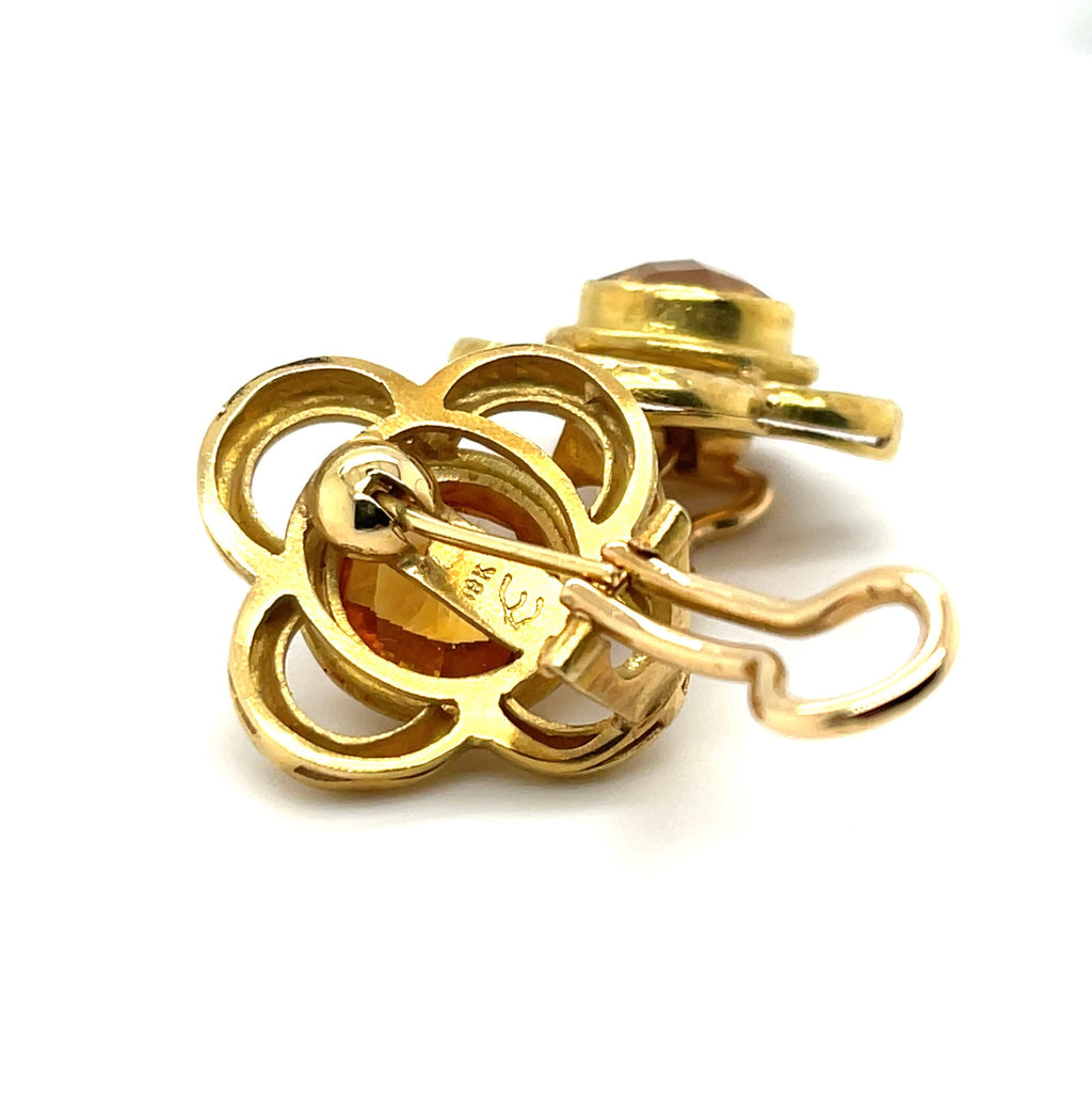 Elizabeth Locke18K Yellow Gold & Citrine Earrings