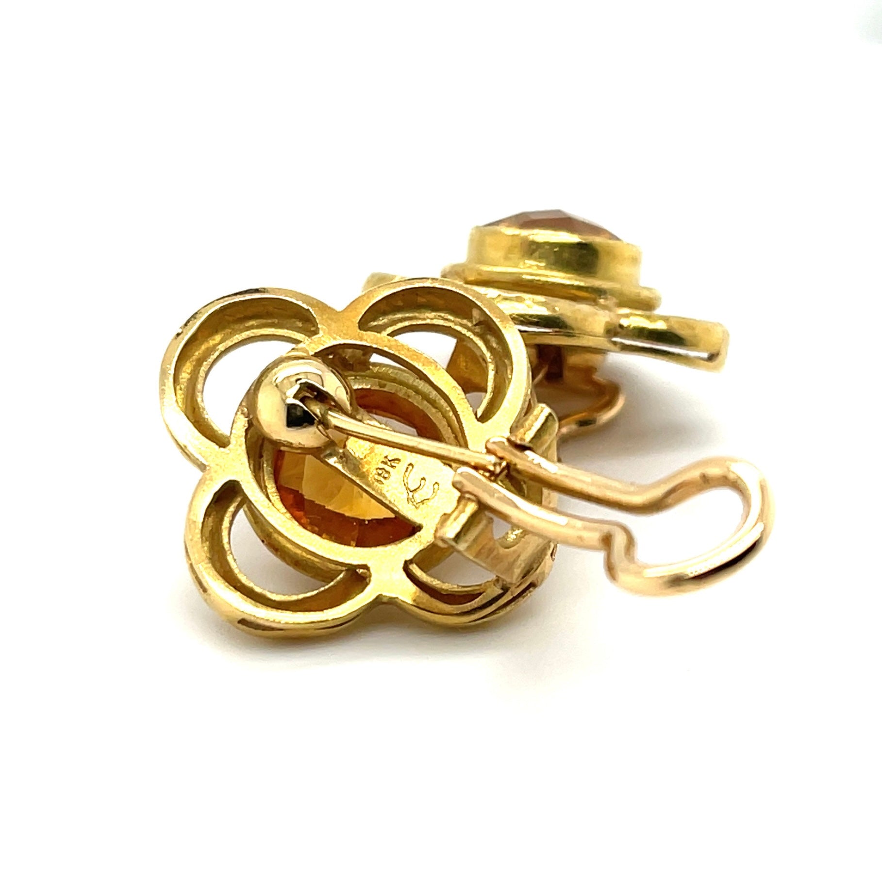 Elizabeth Locke18K Yellow Gold & Citrine Earrings