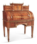 Russian Neoclassical Brass Mounted Mahogany Cylinder Desk