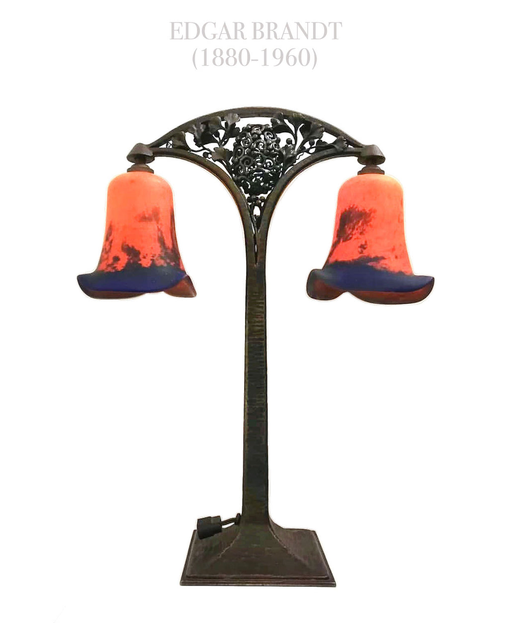 Edgar Brandt & Daum Table Lamp