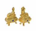 A Pair of Frederic Eugene Piat Gilt Bronze Chenets