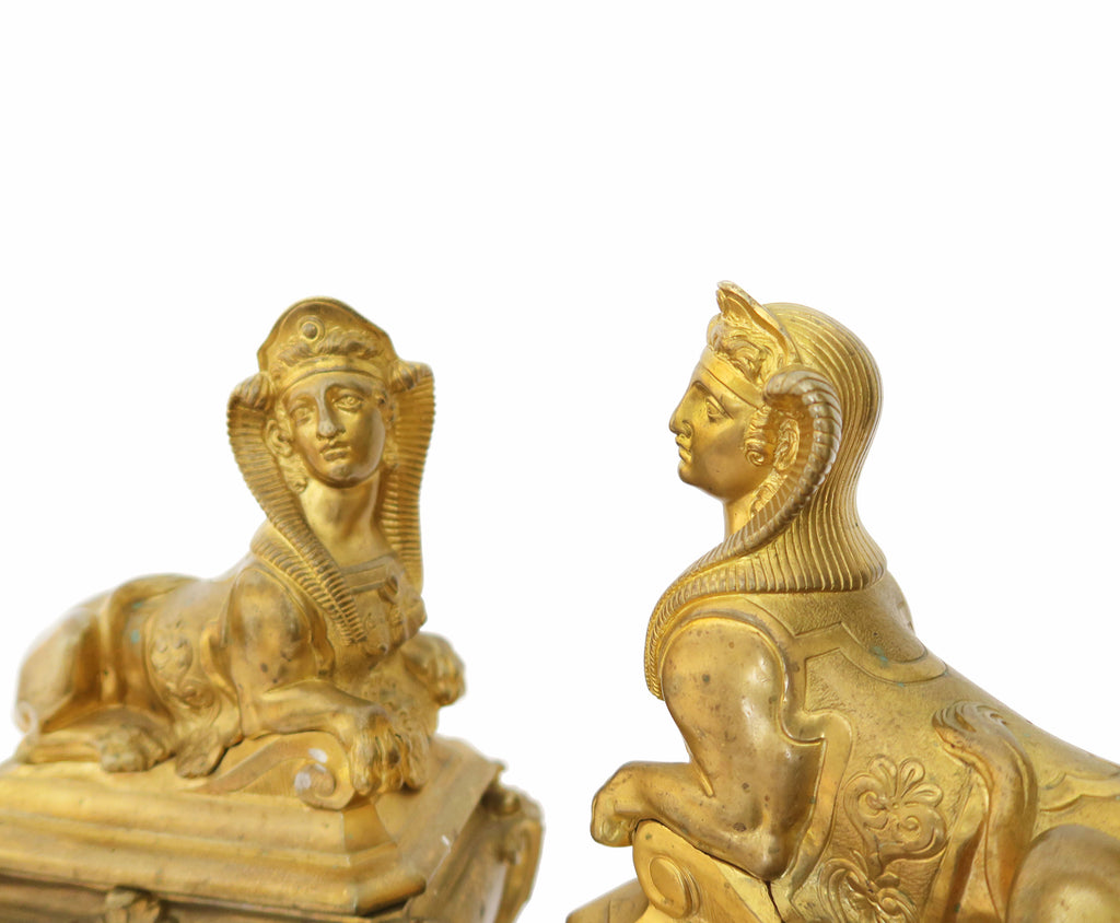 A Pair of Frederic Eugene Piat Gilt Bronze Chenets